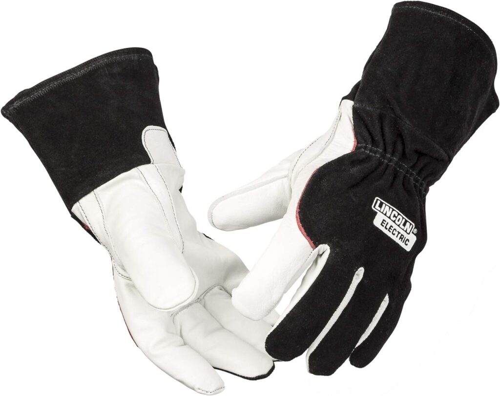 Lincoln Electric DynaMIG HD Professional MIG Welding Gloves | Comfort  Heat Resistance | Extra Large | K3806-XL,White