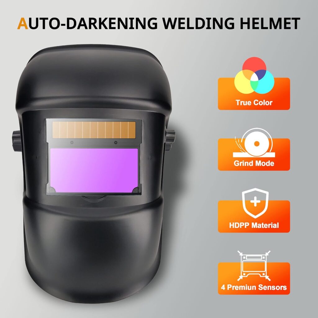 Argon Arc Welding Helmets 3.86x1.61, Detachable Flip-up Without Delay, Black Glass Lift Front Welding Mask with Adjustable Headgear, Shade 10