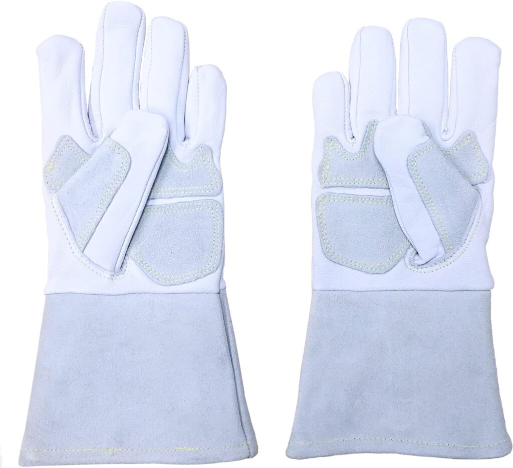 Blue Demon Little Demons kids welding gloves, 3X-Small White