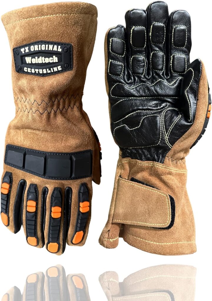 Cestus Weldtech TX, Impact Welding Gloves, Gel Padded Palm, Anti Vibration Gloves, EN388 2243
