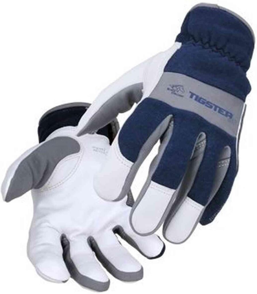 Revco T50 Mens Tigster Flame Resistant Welding Gloves Blue/White