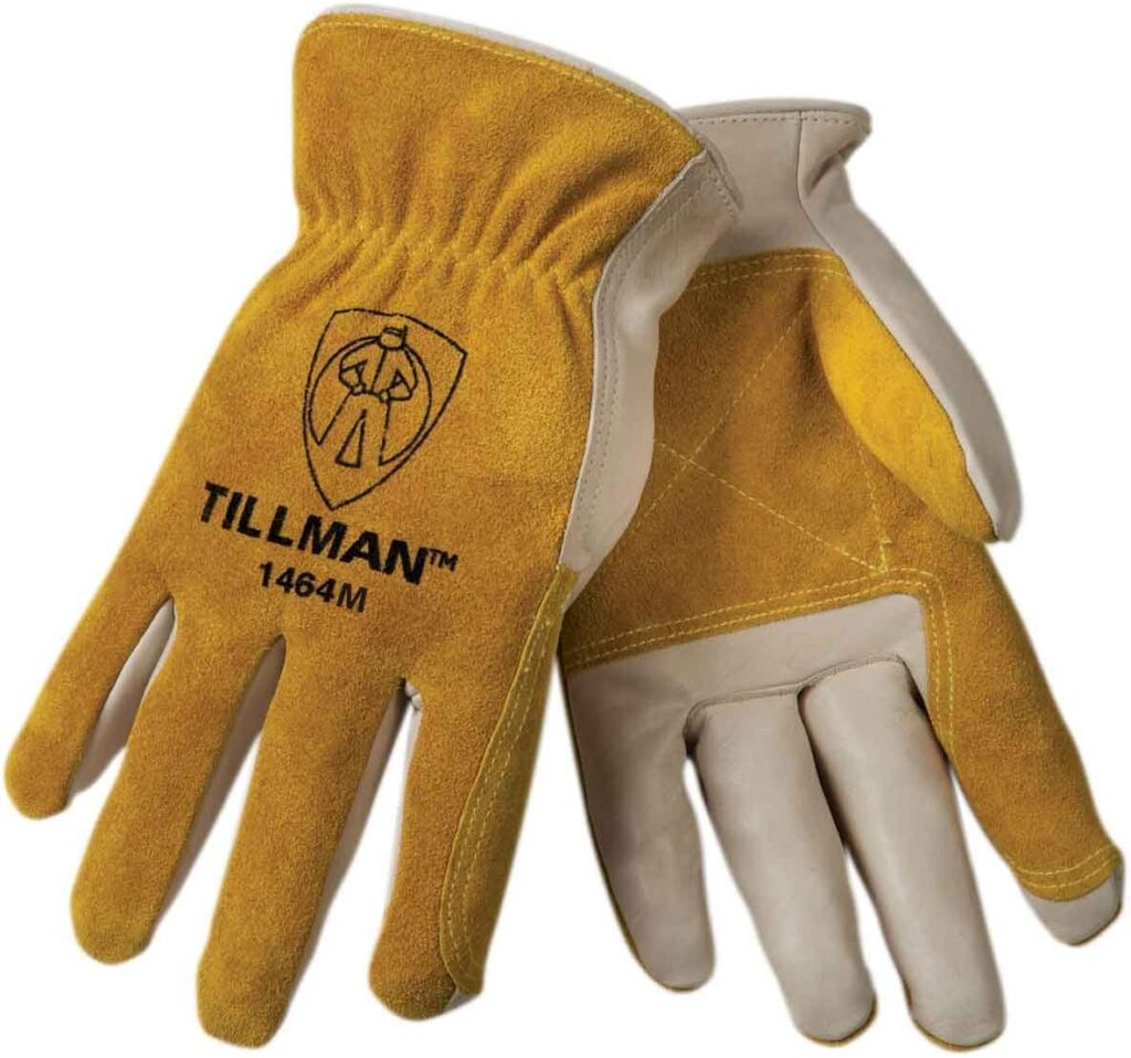 Tillman 1464 Top Grain Cowhide/Split Drivers Gloves - Medium by Tillman,Yellow