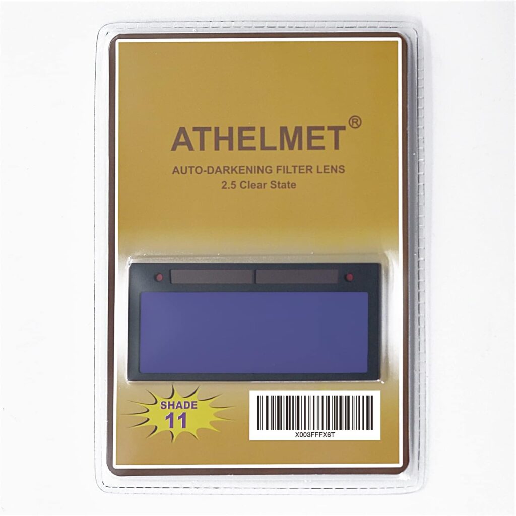 Athelmet 2.5 Clear State Shade 11 Auto Darkening Welding Lens – Replacement True Color Filter Lenses for Welding Helmet – Fits Mask 2x4 1/4 Welding Hoods