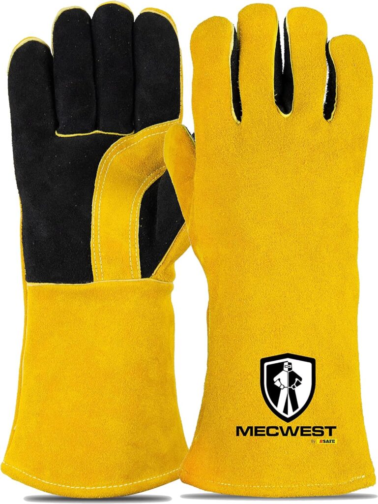 NA1 SpecxArmor® SPX-2008L Traditional Mig/Stick, Three Layer Leather Welding Glove, 100% Kevlar Stitched, Heat  Flame Resistant 932°F (Large)