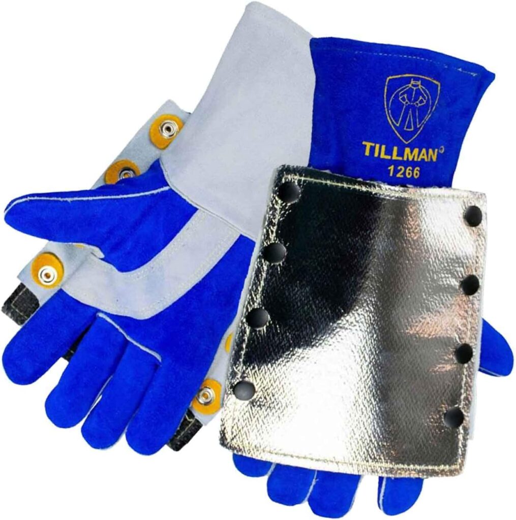 Tillman 1266 High Heat Split Cowhide/Aluminized Lined Welding Gloves, Large