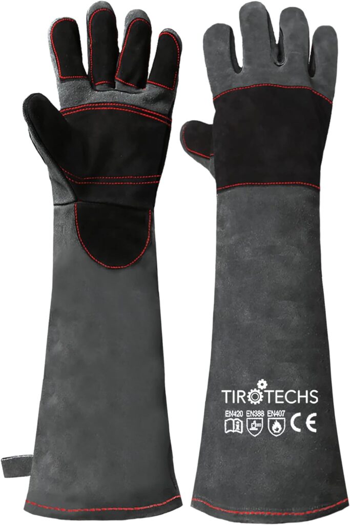 TIROTECHS Build Trust  Protect Your Hands, Welding, Bite Gloves, Proof Animal Handling Gloves for Safe  Loving Pet Care