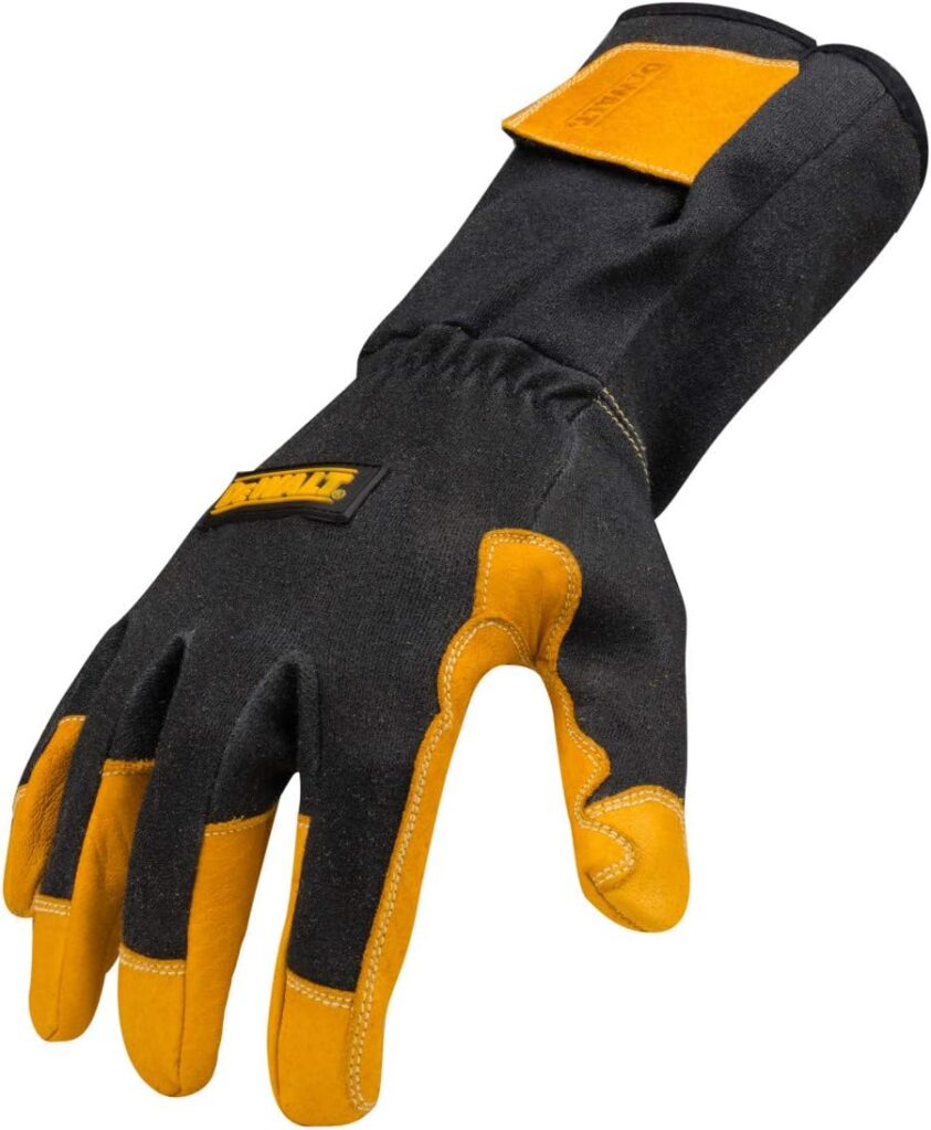 DEWALT Premium TIG Welding Gloves, Adjustable, Gauntlet-Style Cuff, Large