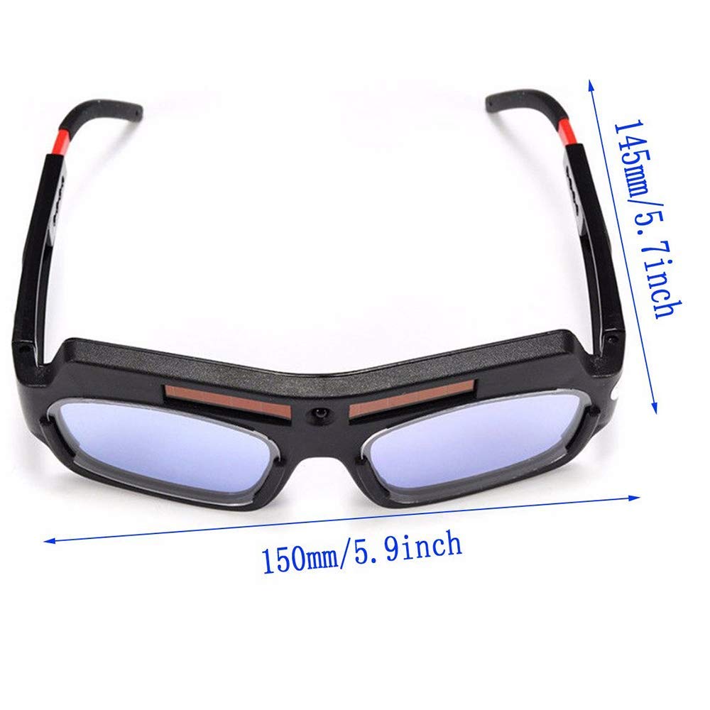Solar Auto Darkening Welding Goggle Helmet Mask Safety Welding Glasses,Anti-Flog Anti-Glare Protective Goggles (2)