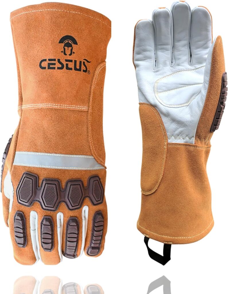 Cestus Weldtech Pro, Premium Heavy Duty Welding Gloves, MIG/TIG Welding Gloves, Cut Resistant, Gauntlet Cuff, EN388 3X43EP