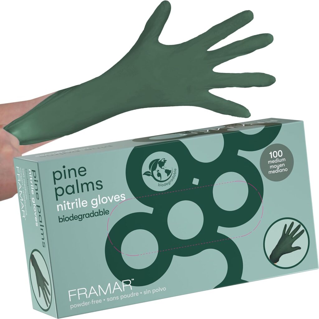 Green Gloves Disposable Latex Free – Heavy Duty Nitrile Gloves Medium, Disposable Gloves Medium Nitrile Gloves, Tattoo Gloves, Guantes Desechables, Disposable Cooking Gloves, Biodegradable 100