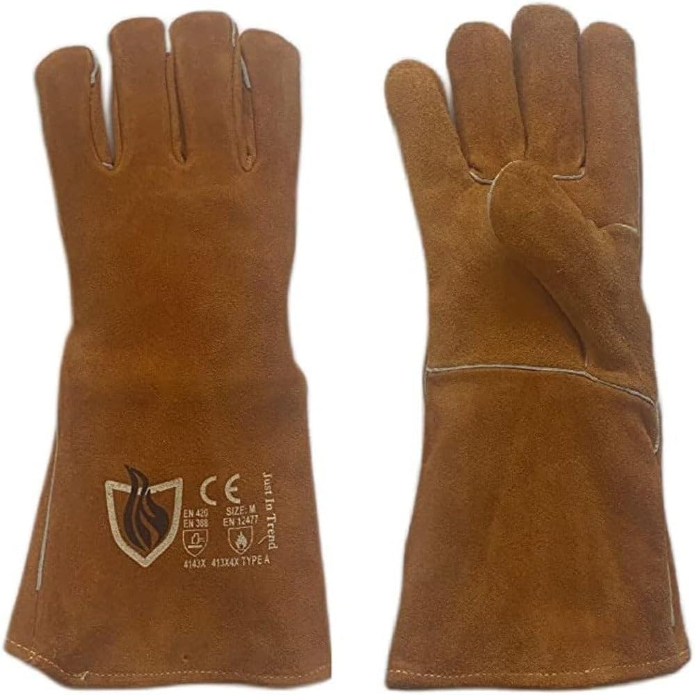 Just In Trend ARAMID lined/Heat Resistant Welding Gloves - 1 Pair