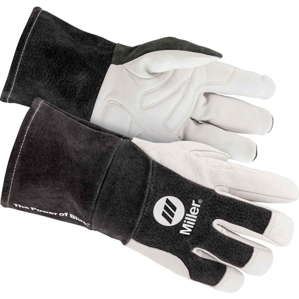 Miller Electric Welding Gloves, MIG/Stick, XL, PR, Black/Gray (271887)