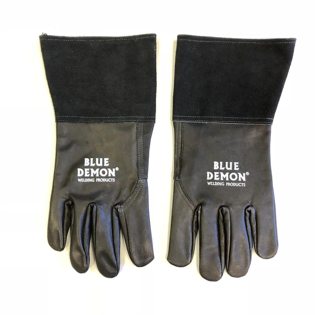 Blue Demon Premium Goat Skin TIG Welding Gloves, Black, XL