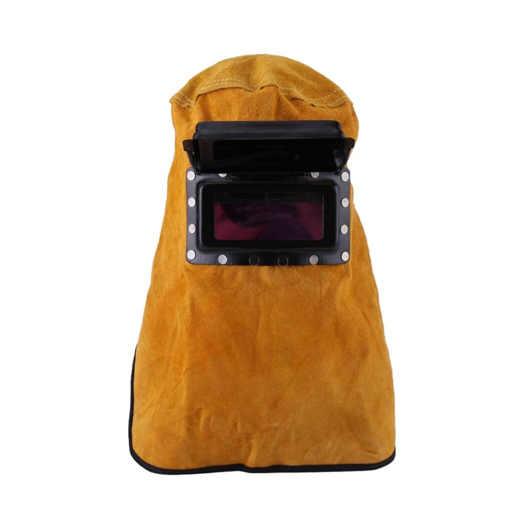 Leather Welder Hood Welding Helmet Adjustable Welding Mask Welding Helmet with Auto Darkening Filter Lens