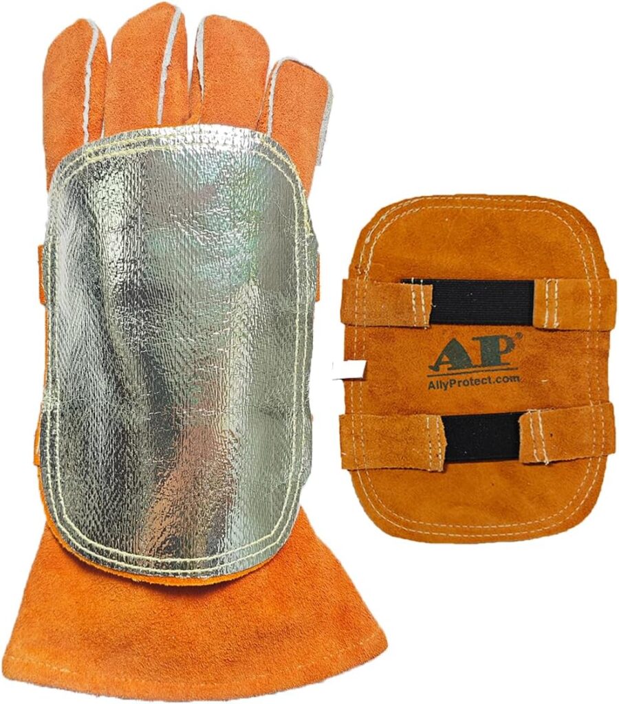 aluminum foil Heat Resistant Hand shield used together with gloves for welding 2pcs