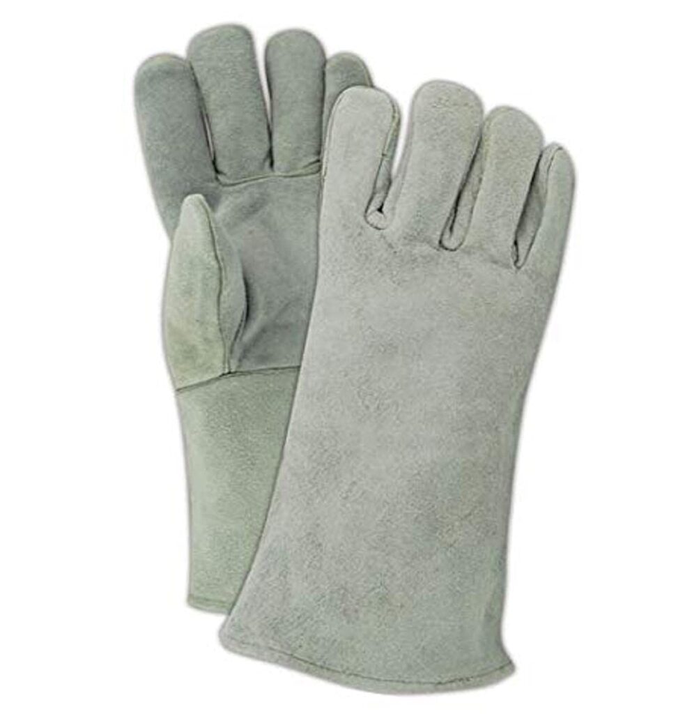 MAGID T2700 WeldPro Shoulder Split Cow Leather Welding Gloves, Standard, White (12 Pair)